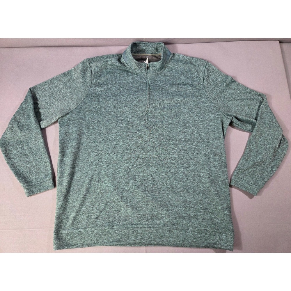 Johnnie-O Sweater Mens 2 Extra Large Heather Green Reflex Stretch Sweatshirt